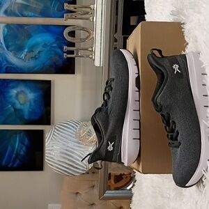 Womens Kuru FLEX Via Black Plantar Fascitis Orthopedic Support Walking Work Shoe